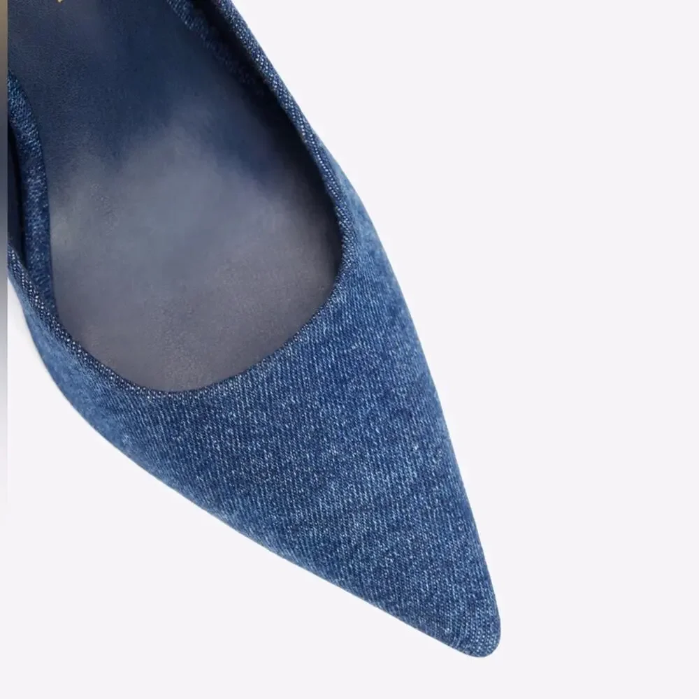 Good American Blue Stiletto Heels - Picture 2 of 13